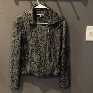 Lemon Tart size small black &gray moto jacket look sweater great condition